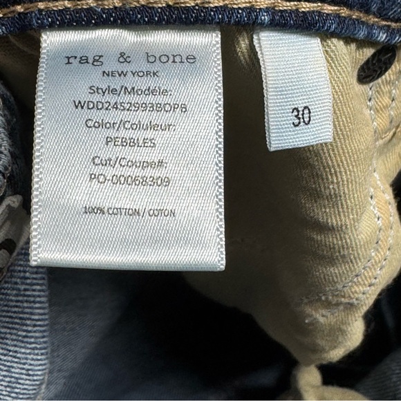 Rag & Bone Jeans Womens Size 30 Sofie High Rise Ultra Wide Crop Color Pebble - Picture 8 of 11